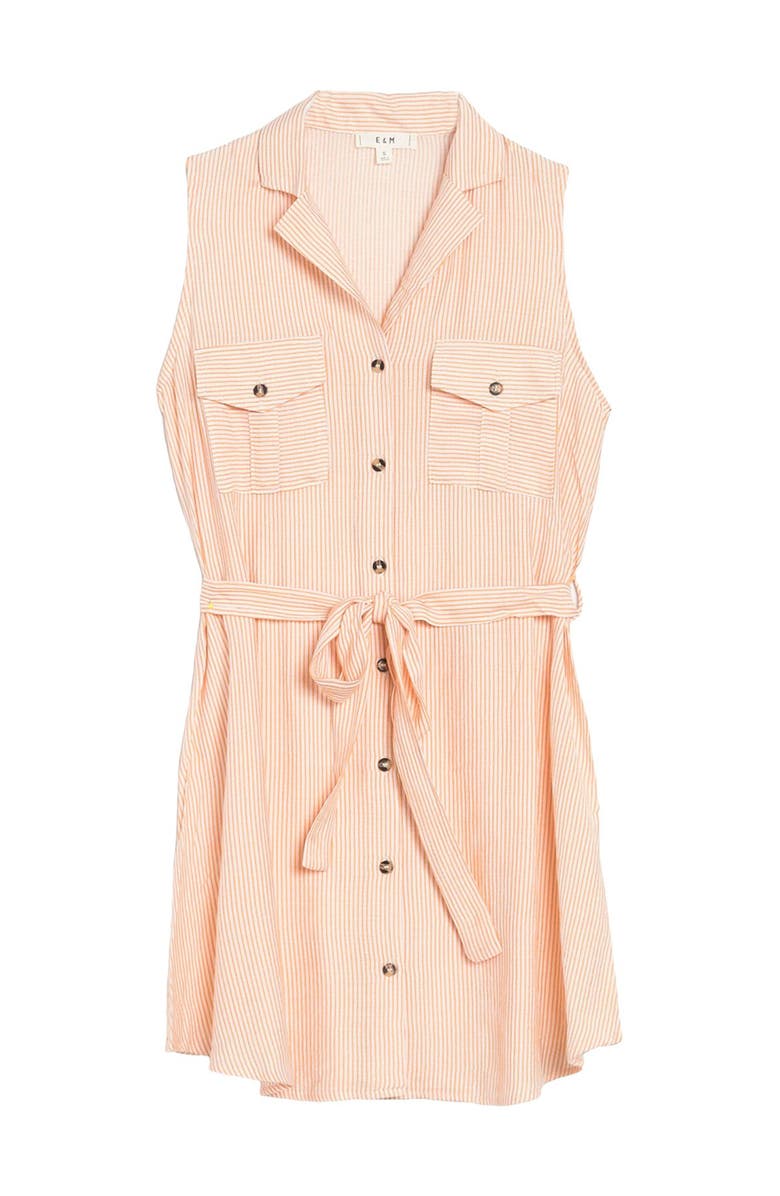 Blu Pepper Utility Stripe Patch Pocket Mini Dress, Main, color, 