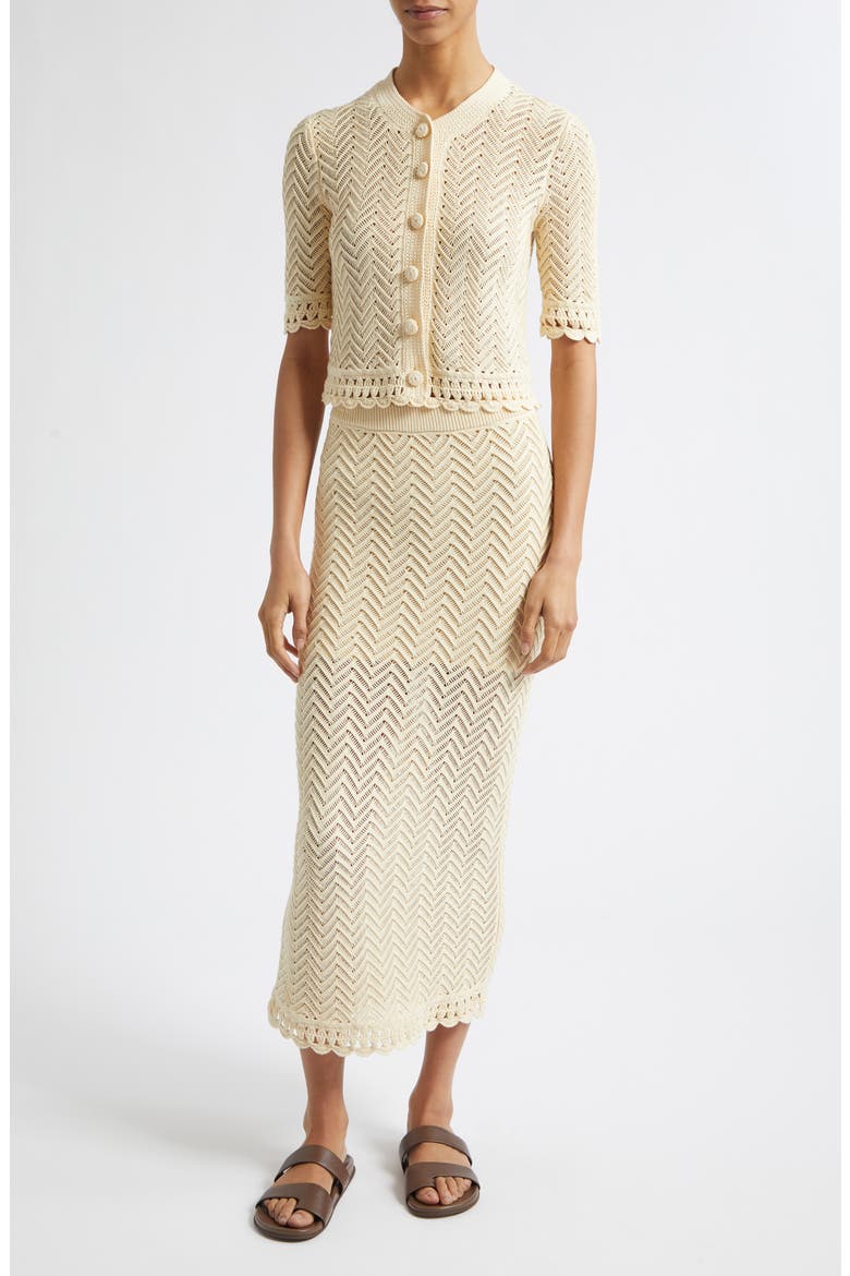 Siesta Knit Skirt, Alternate, color, BUTTER