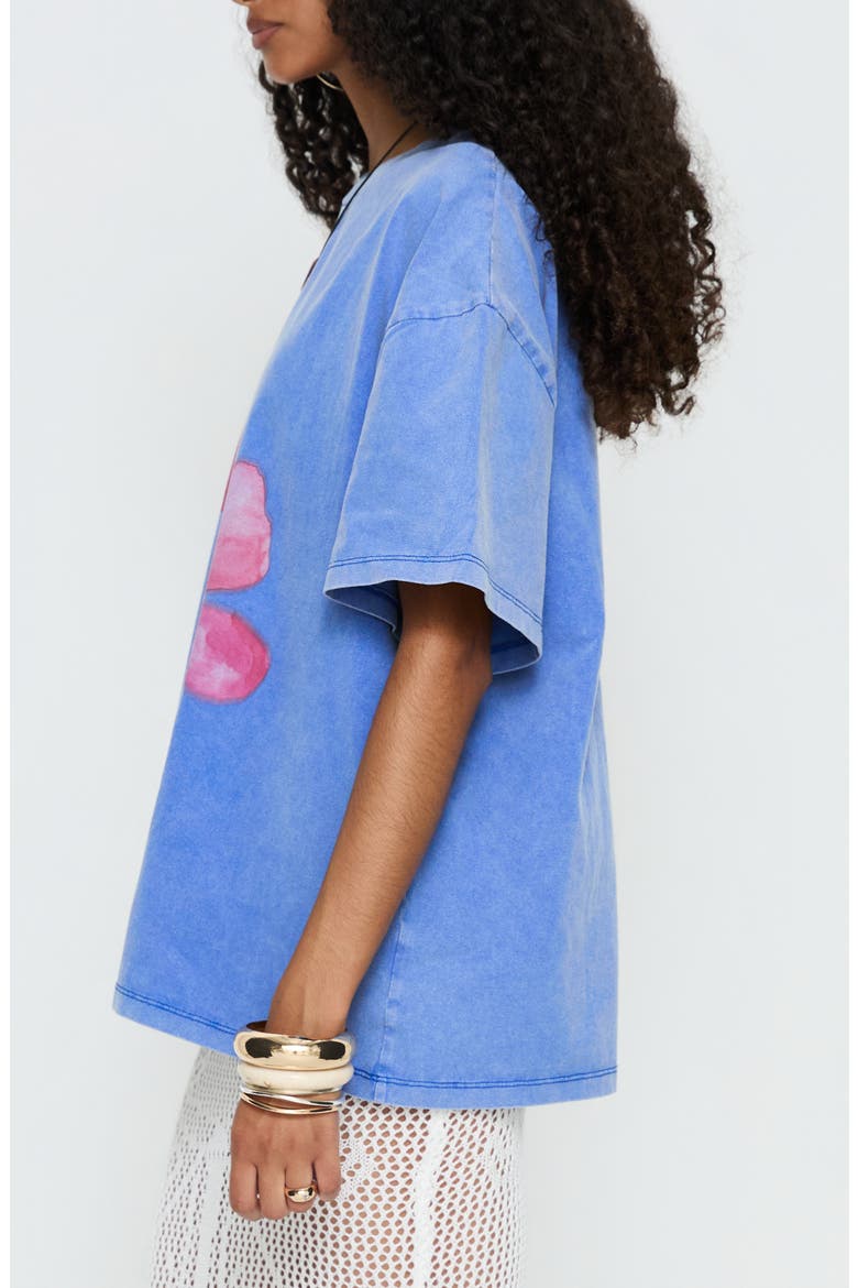 Watercolour Daydream Graphic Oversized T-Shirt, Alternate, color, WASHED BLUE