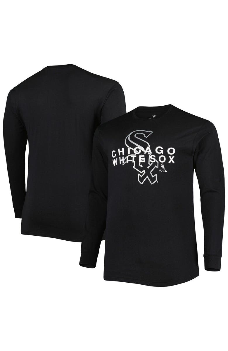 PROFILE Men's Black Chicago White Sox Big & Tall Long Sleeve T-Shirt, Main, color, Black
