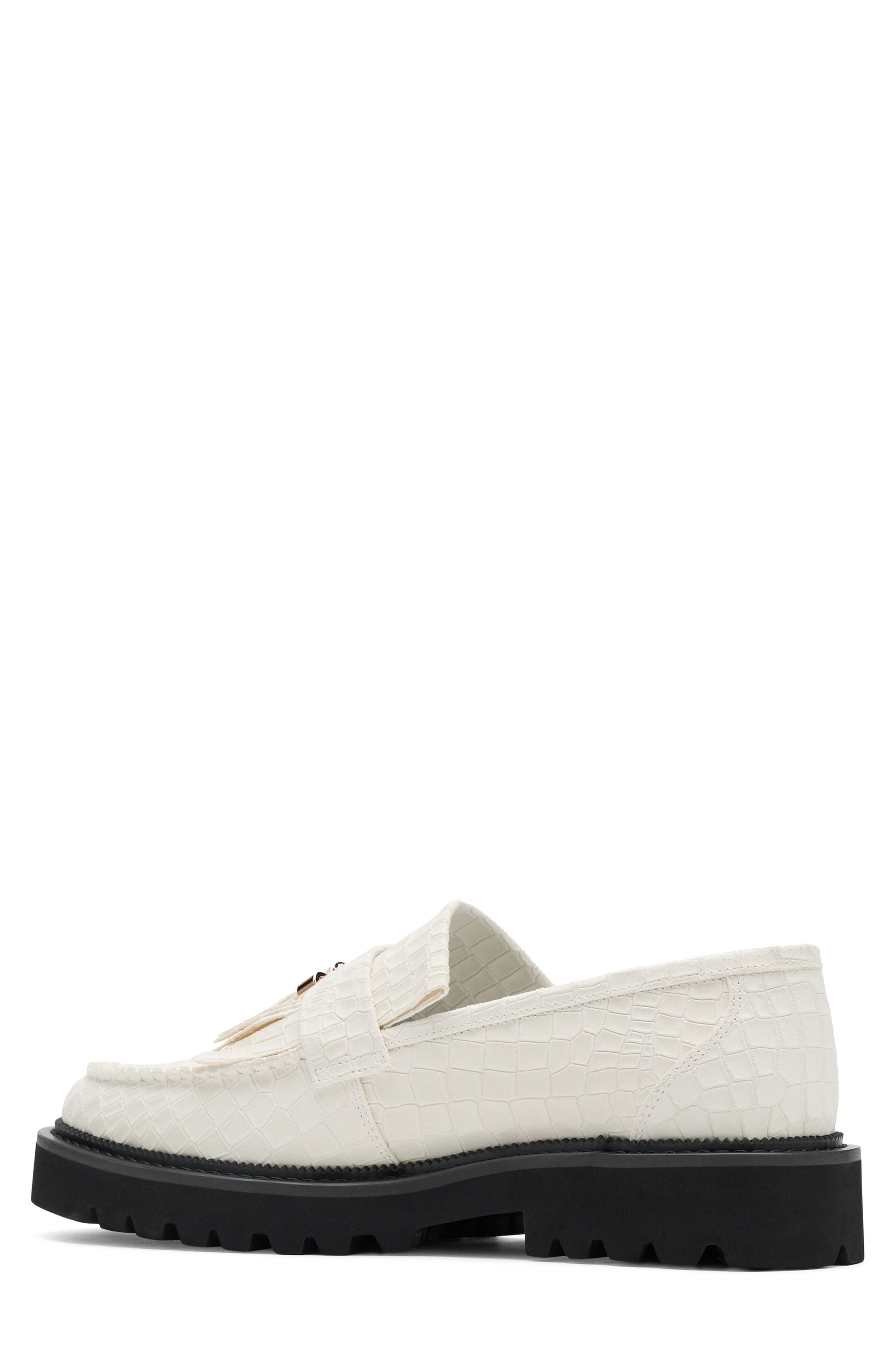 Journey Kiltie Fringe Loafer, Alternate, color, WHITE