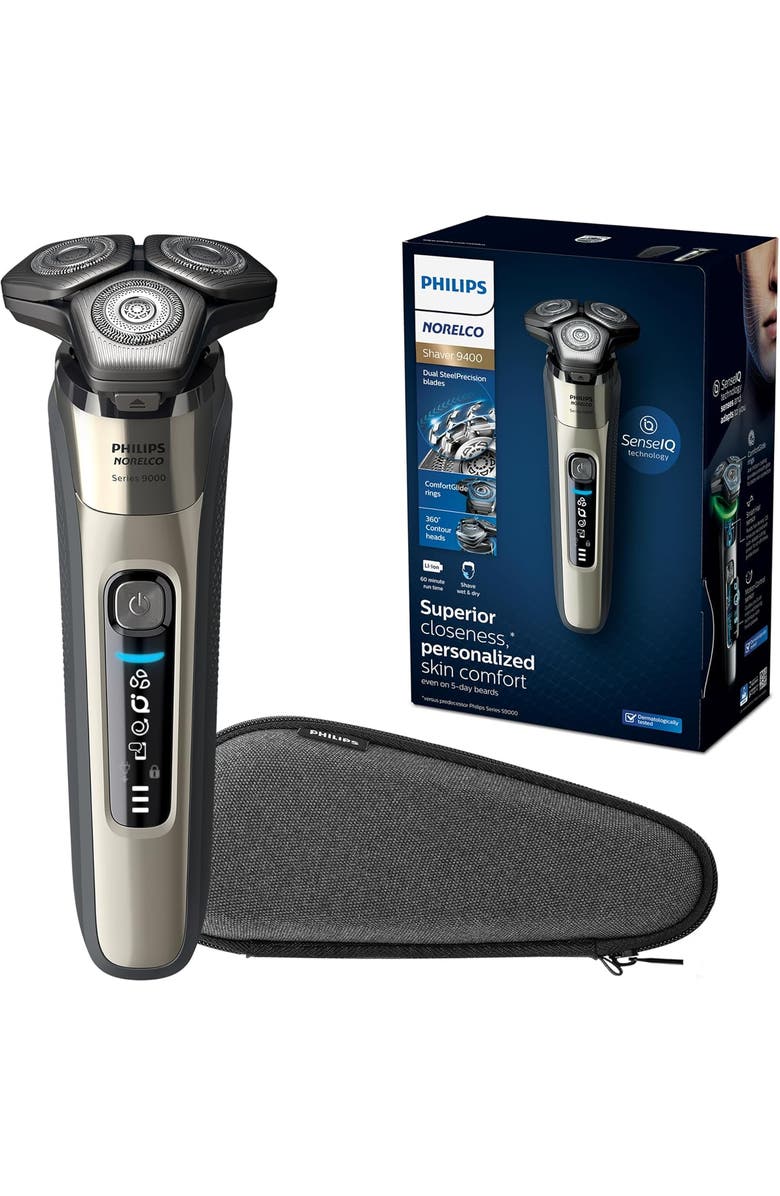 Philips Norelco Shaver 9400, Rechargeable Wet & Dry Electric Shaver, Main, color, Silver