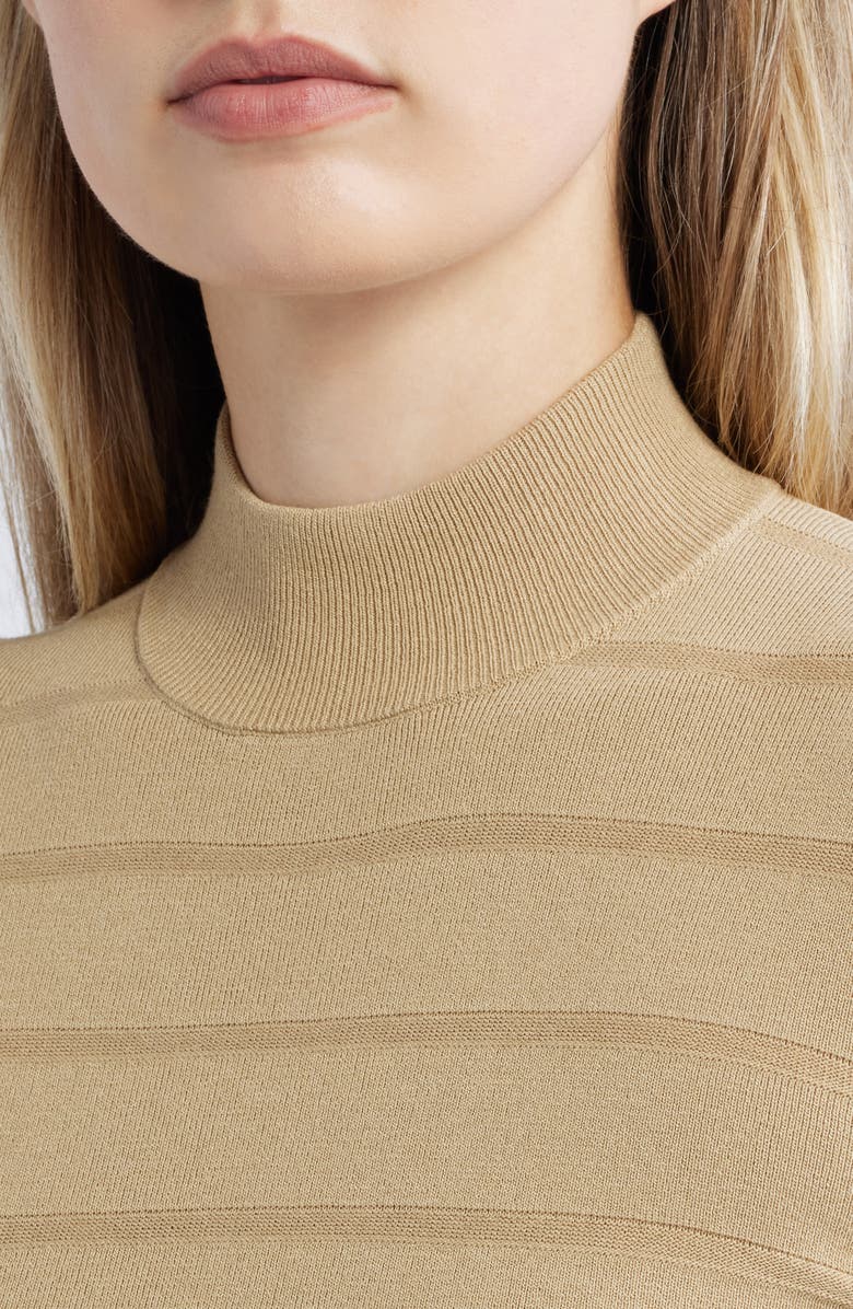 Anne Klein Mock Neck Three-Quarter Sleeve Sweater, Alternate, color, 