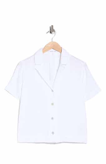 Short Sleeve Flowy Button-Up Shirt