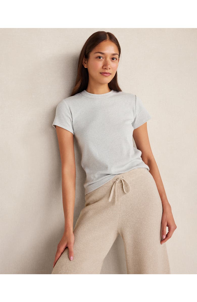 Haven Well Within Botanical-Dyed Organic Cotton Short Sleeve Tee, Main, color, Botanical Dye Blue Haze