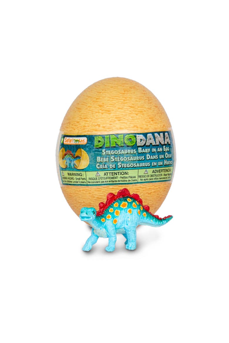 Dino Dana Stegosaurus Baby with Egg Kids Toy Figure, Main, color, None