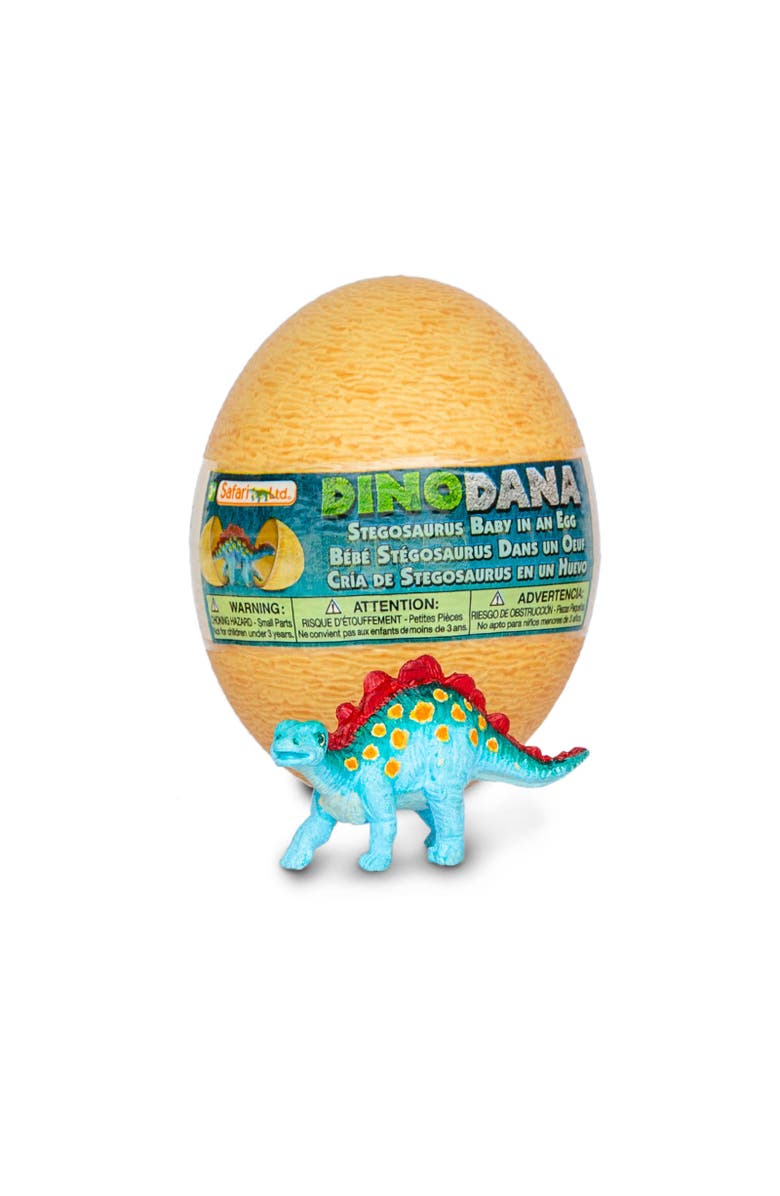 Safari Ltd. Dino Dana Stegosaurus Baby with Egg Kids Toy Figure, Main, color, NO COLOR