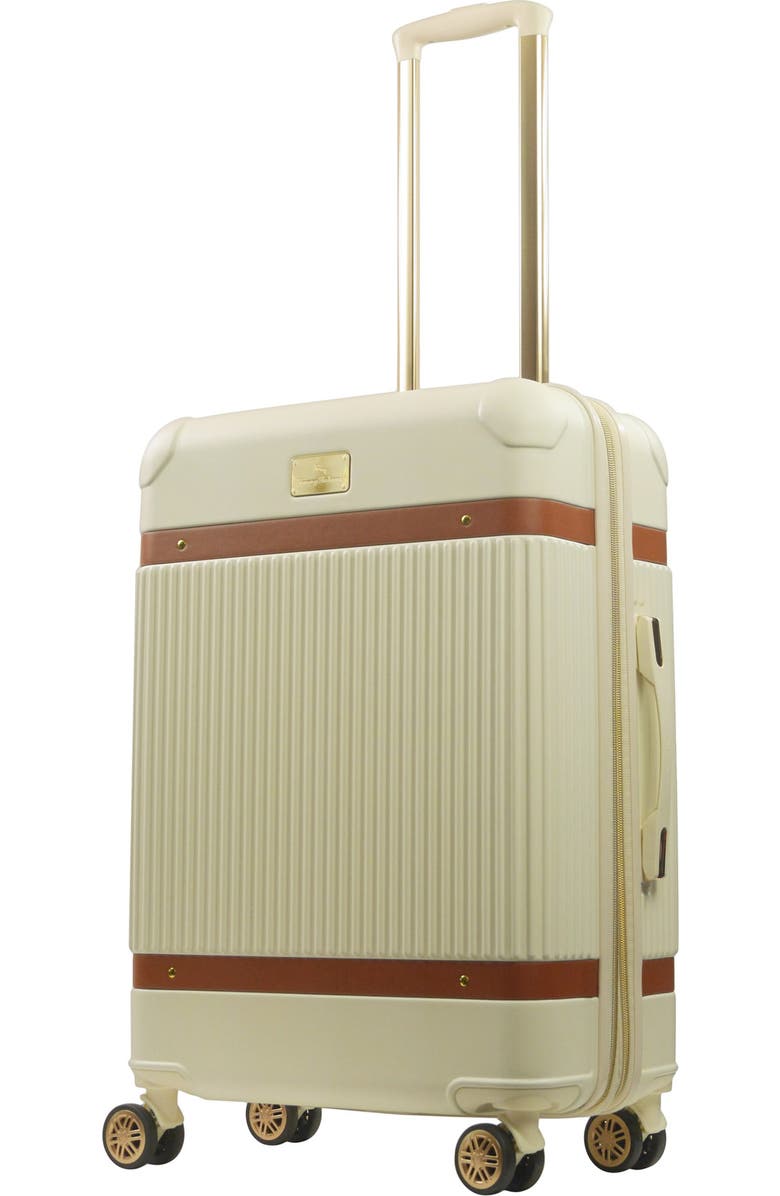 Tommy Bahama 26.6" Hardside spinner with stripes, Main, color, Cream