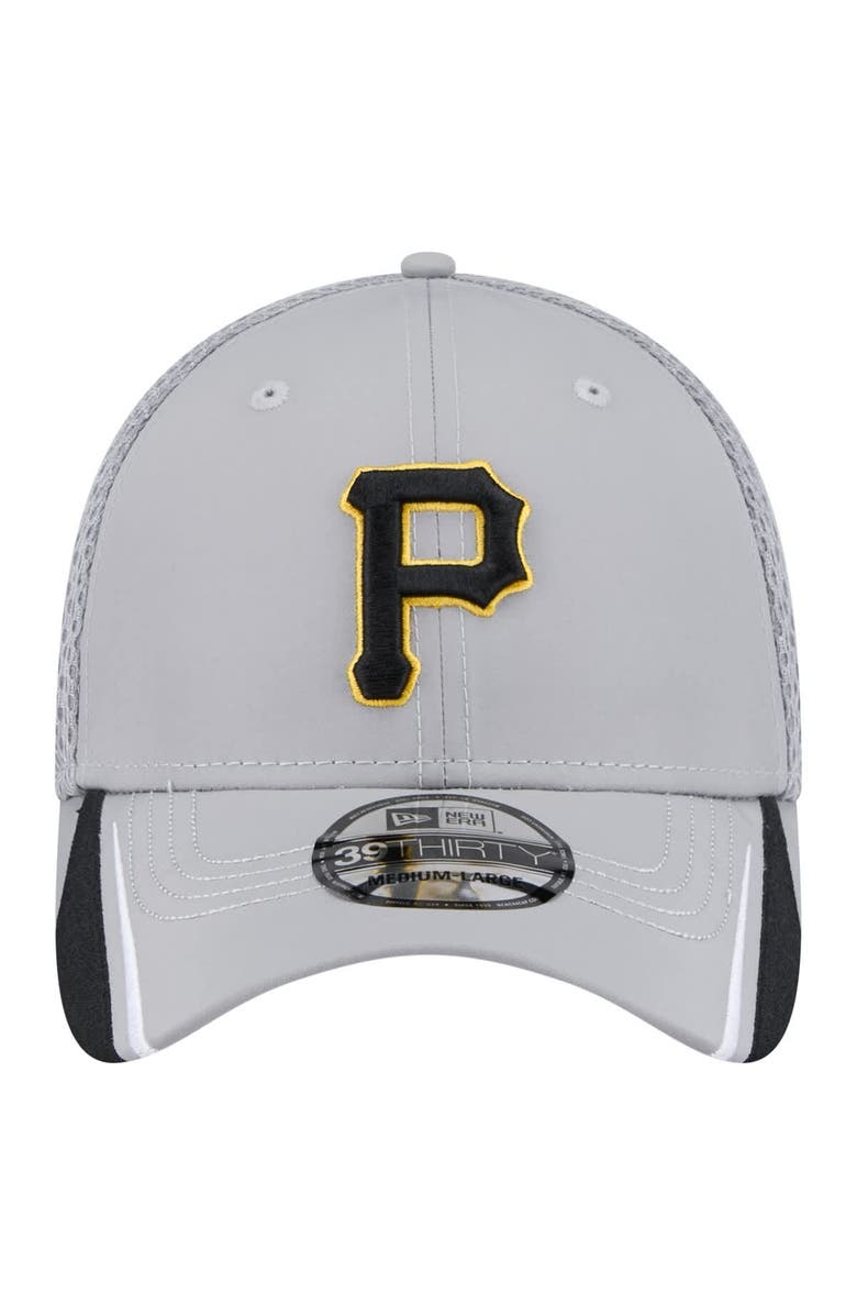 New Era Men's New Era Gray Pittsburgh Pirates Linear 39THIRTY Flex-Fit Hat, Alternate, color, Gray
