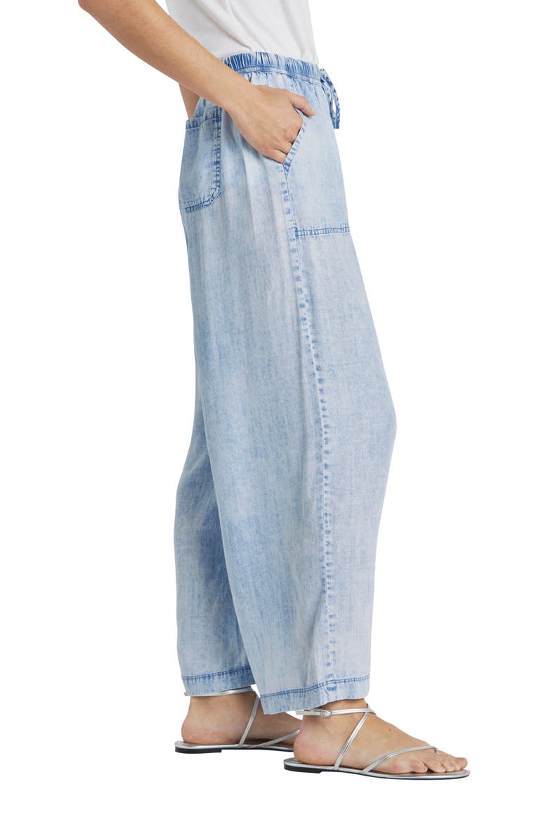 Angie Indigo Palazzo Pants, Alternate, color, BLEACHED INDIGO