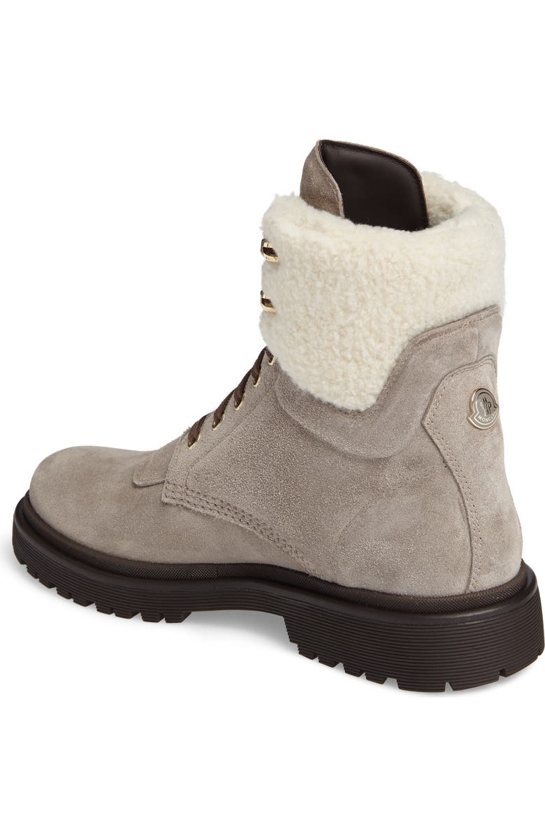 Moncler Patty Scarpa Faux Shearling Cuff Boot, Alternate, color,