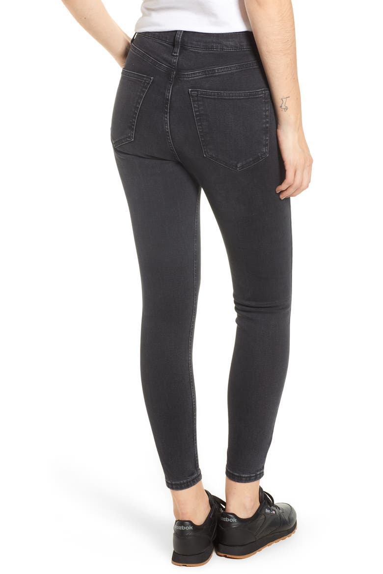 Jamie High Waist Jeans, Alternate, color, WASHED BLACK