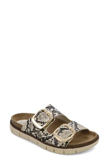 Mia Amore Mylaa Slide Sandal In Beige Multi