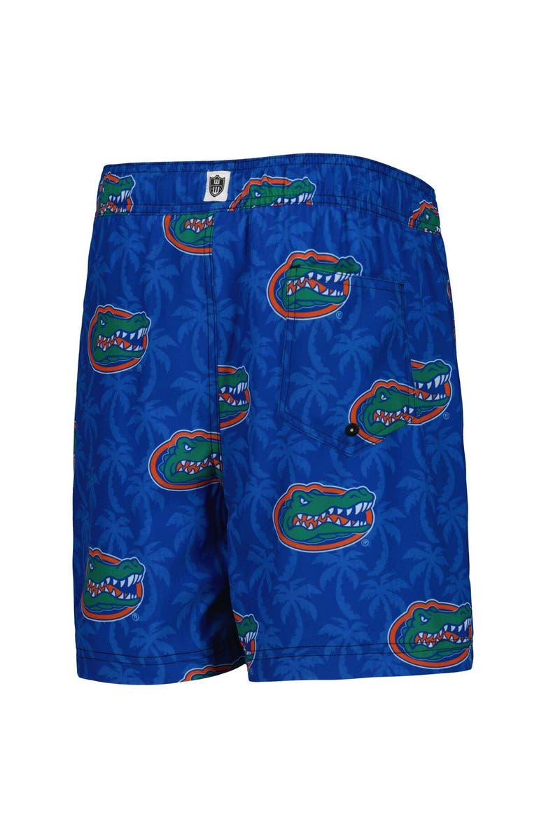 Wes & Willy Youth Wes & Willy  Royal Florida Gators Palm Tree Swim Shorts, Alternate, color, 