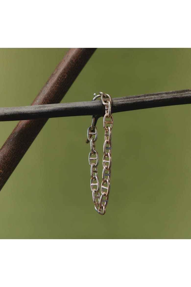 Bean Chain Bracelet, Alternate, color, Silver
