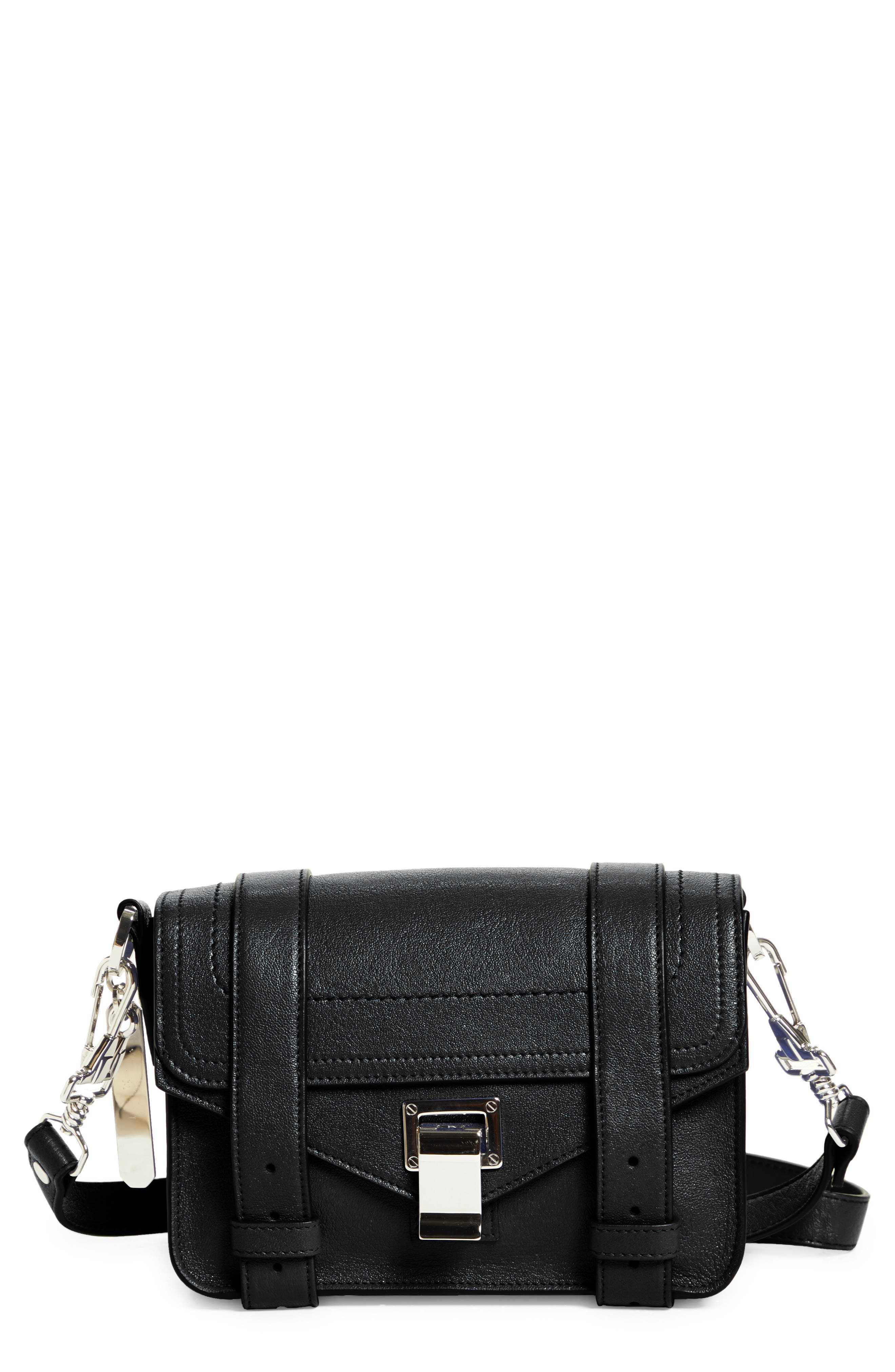 Proenza Schouler Mini PS1 Leather Crossbody Bag, Main, color, 