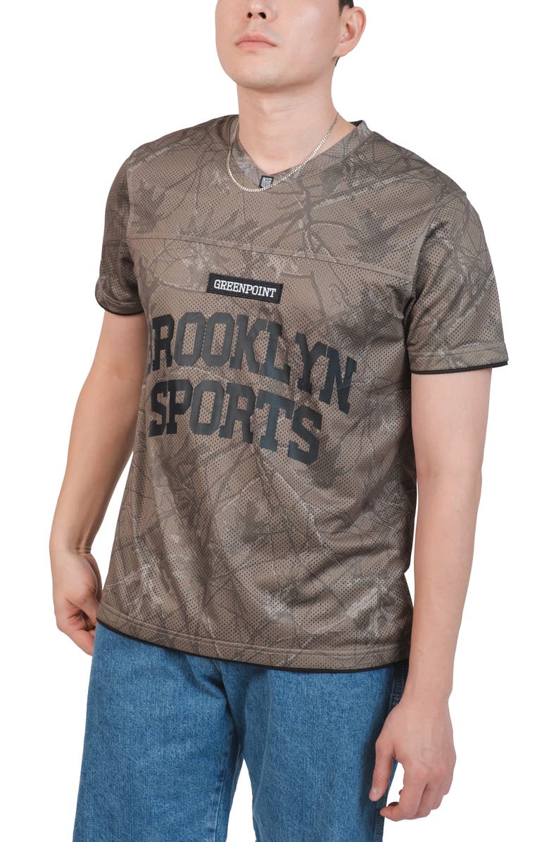 Brooklyn Cloth Brooklyn Sports Mesh Jersey, Alternate, color, Olive