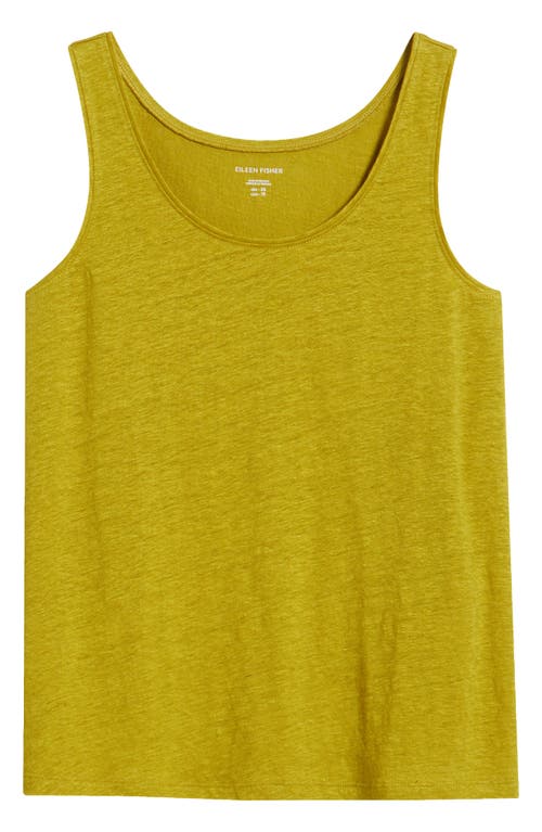 Eileen Fisher Organic Linen Tank In Golden Pear