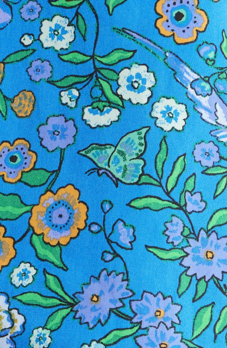 SUGARLIPS Siya Heidy Floral Flutter Sleeve Cotton Top, Alternate, color, Blue-Greens
