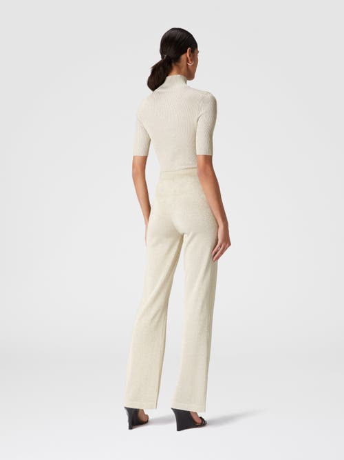 MISSONI MISSONI GLITTER-EFFECT VISCOSE STRAIGHT TROUSERS