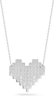 SPHERA MILANO Pixel Heart Pendant Necklace