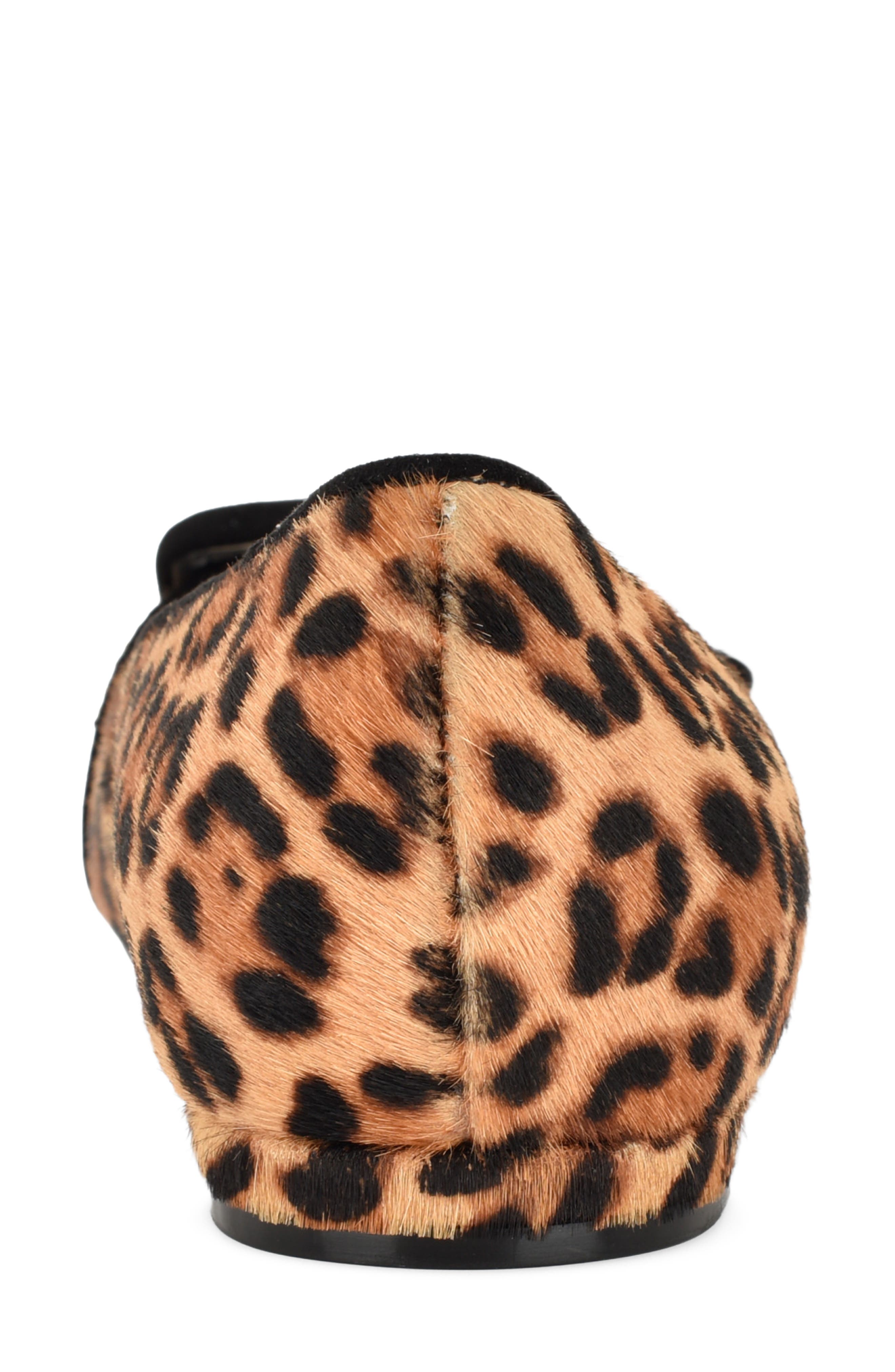 Jesike Genuine Calf Hair Flat, Alternate, color, LEOPARD