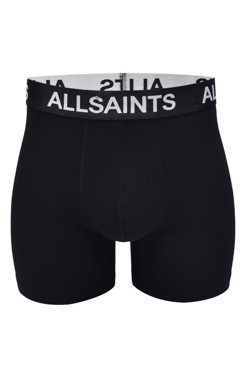 Shop Allsaints 3-pack 5-inch Contour Pouch Boxer Briefs In Black