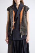 Sacai Nylon Twill & Suiting Vest