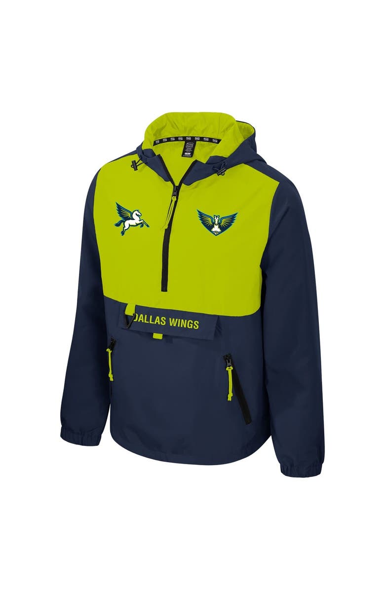 Stadium Essentials Unisex Stadium Essentials  Navy/Green Dallas Wings Legends Challenger Quarter-Zip Jacket, Alternate, color, Navy
