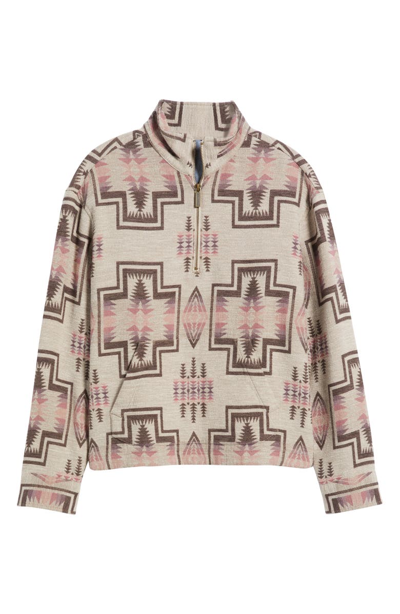 Pendleton Harding Half Zip Sweatshirt, Alternate, color, Taupe Mix Harding
