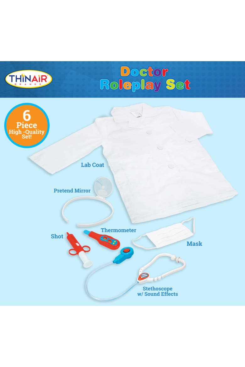 Doctor Roleplay 6 Piece Costume Set, Alternate, color, White