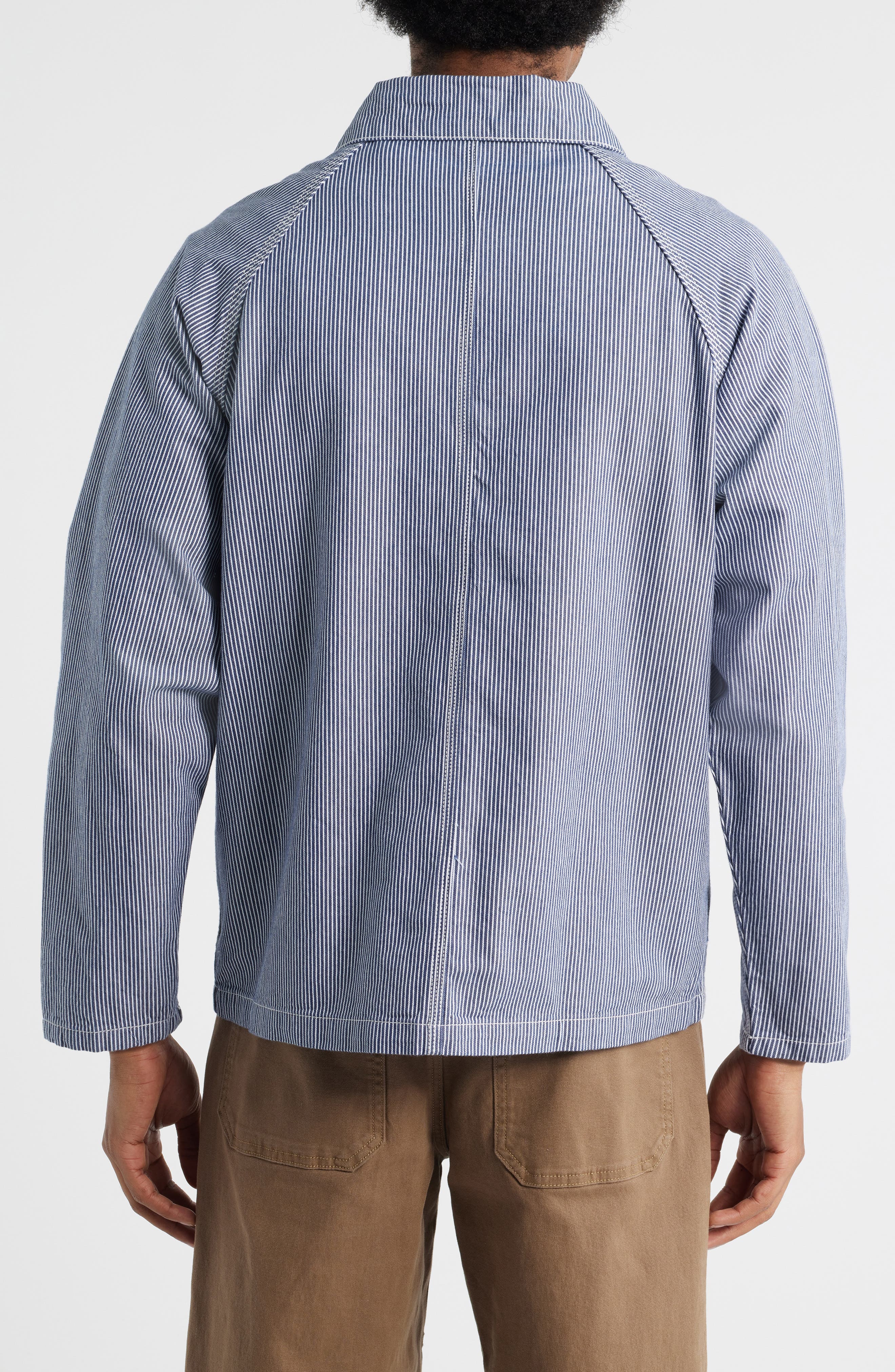 Hickory 2.0 Engineer Stripe Organic Cotton Button-Up Chore Coat - image 2