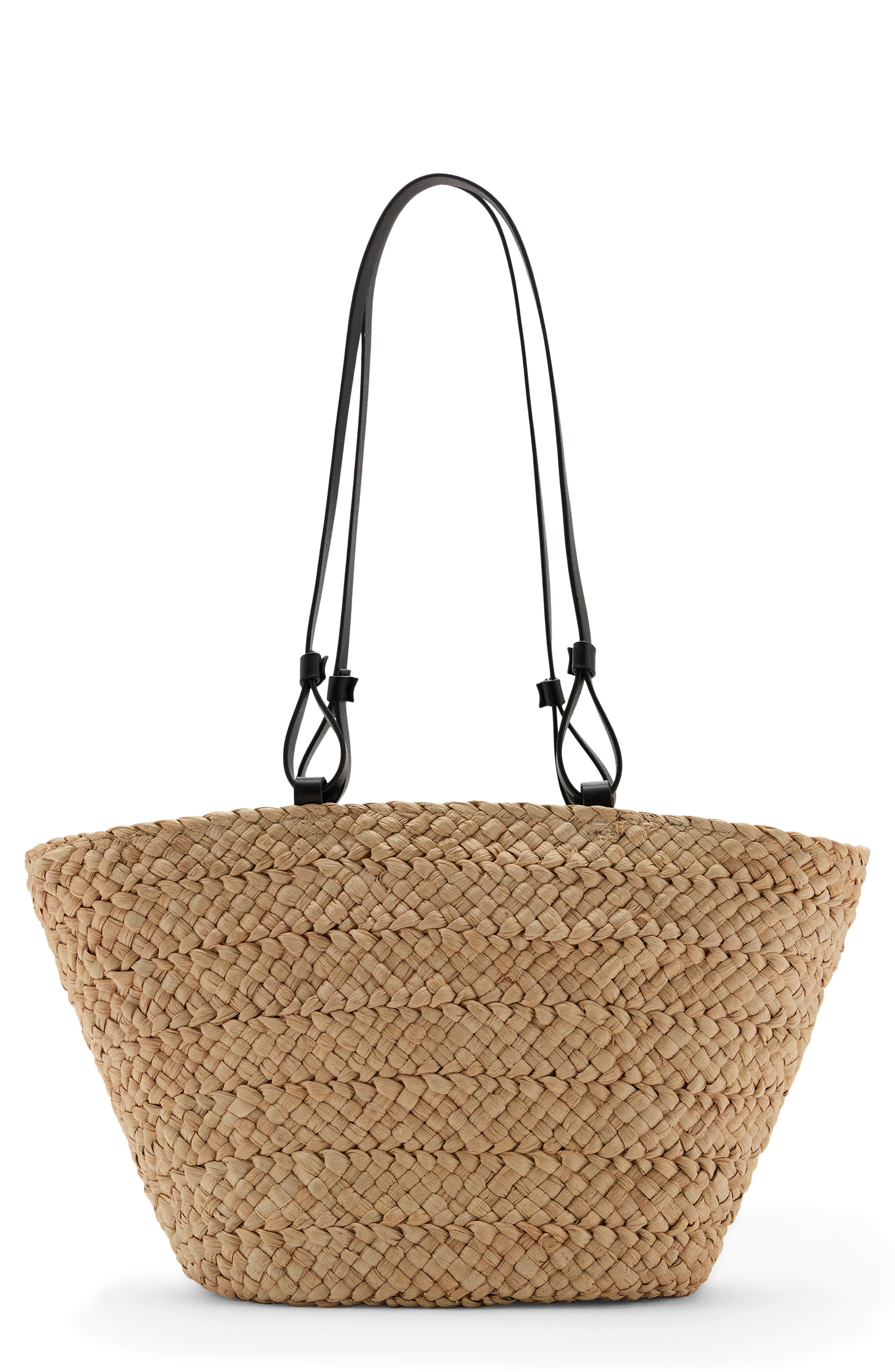 MANGO TEEN Raffia Tote, Main, color, 