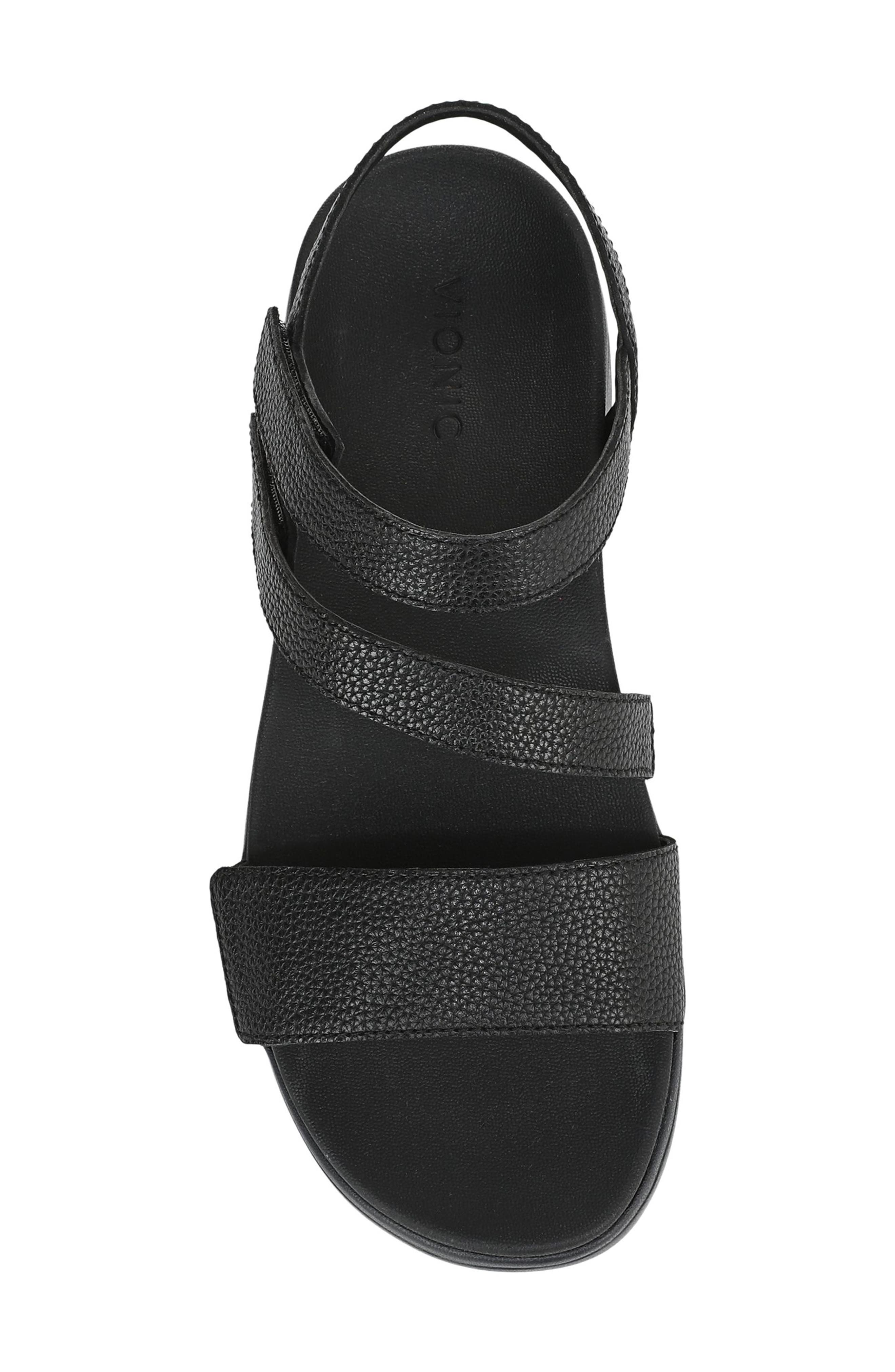 Vionic Sophia Strappy Platforn Wedge Sandal, Alternate, color, Black