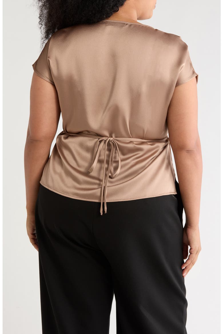 Satin Crossover Front Top, Alternate, color, DUNE