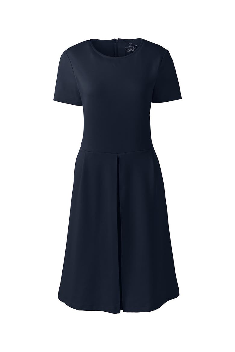 School Uniform  Short Sleeve Ponte Dress, Alternate, color, Classic Navy