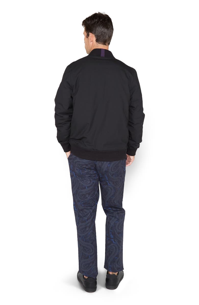 Lords of Harlech Jenkin Reversible Bomber Jacket, Alternate, color, Black