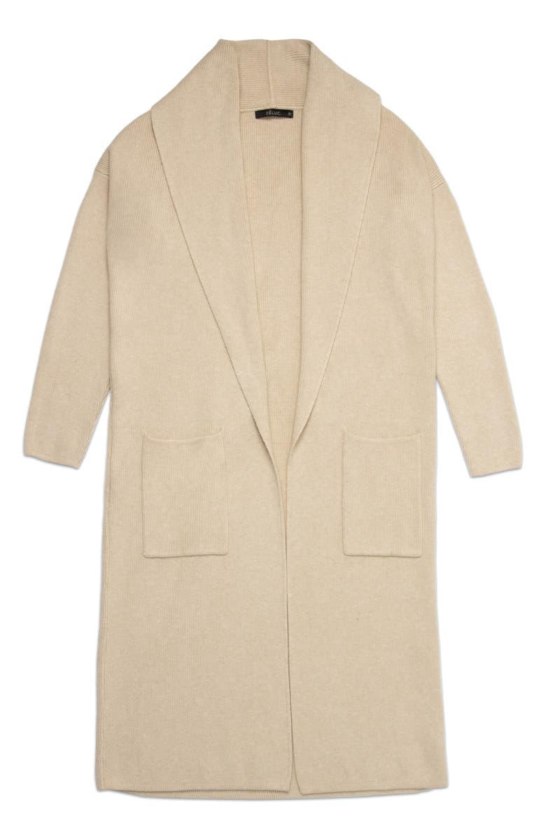 DELUC Chandler Maxi Cardigan, Main, color, Ecru Melange