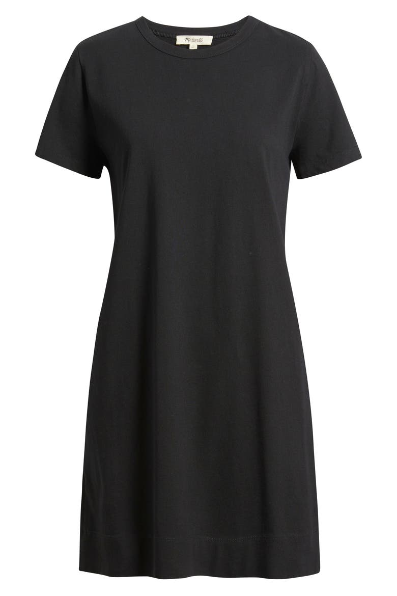 T-Shirt Minidress, Alternate, color, JET BLACK