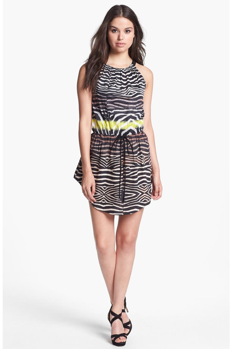 Print Cutaway Cotton Dress, Main, color, ZEBRA