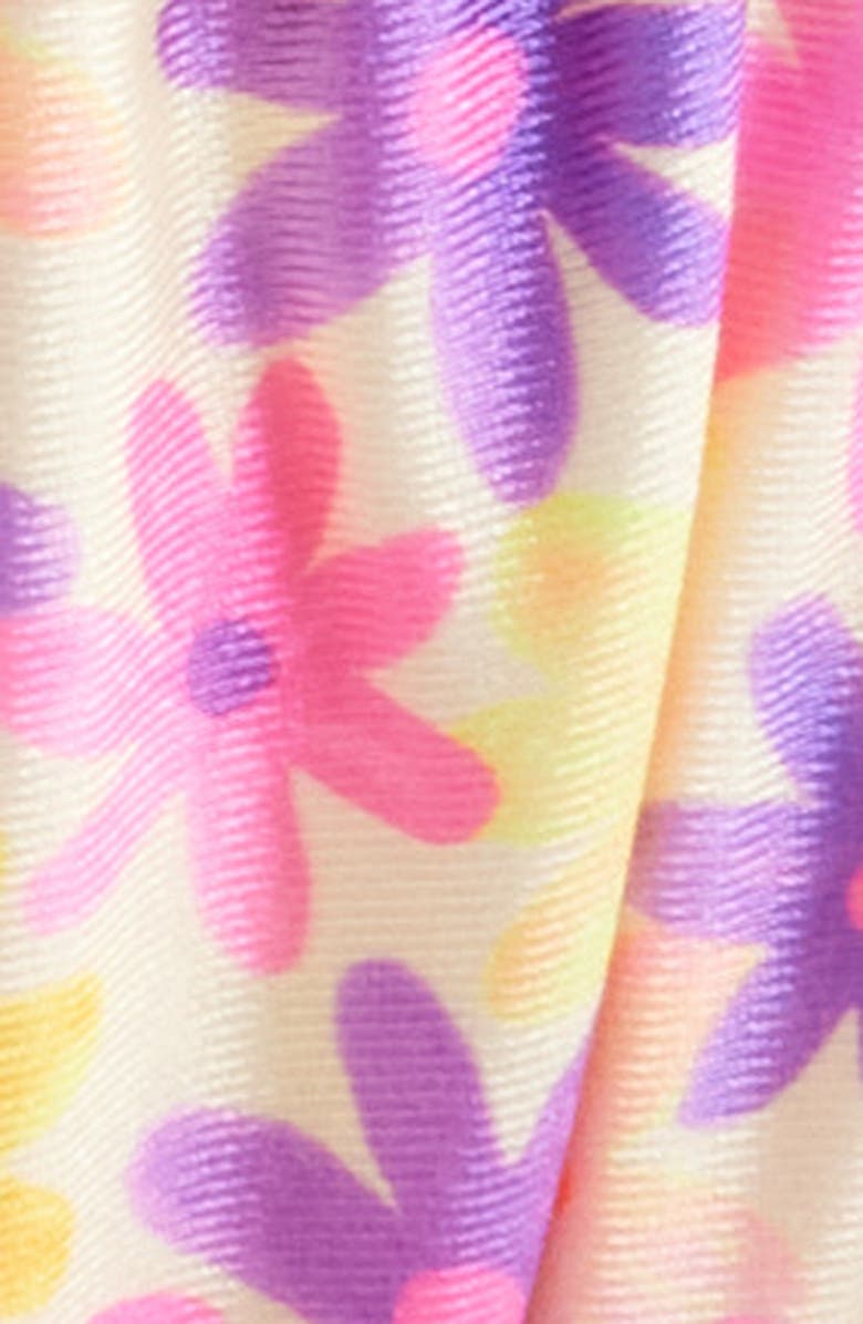 Kulani Kinis Ruched Thong Bikini Bottoms, Alternate, color, Daisy Dreamer