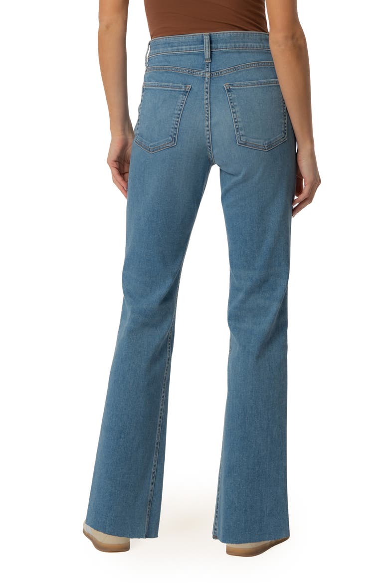 Kelly Raw Hem High Waist Kick Flare Jeans, Alternate, color, LEGEND