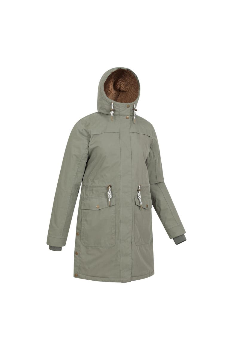 Acorn Waterproof Borg Lined Padded Parka, Alternate, color, Khaki Green