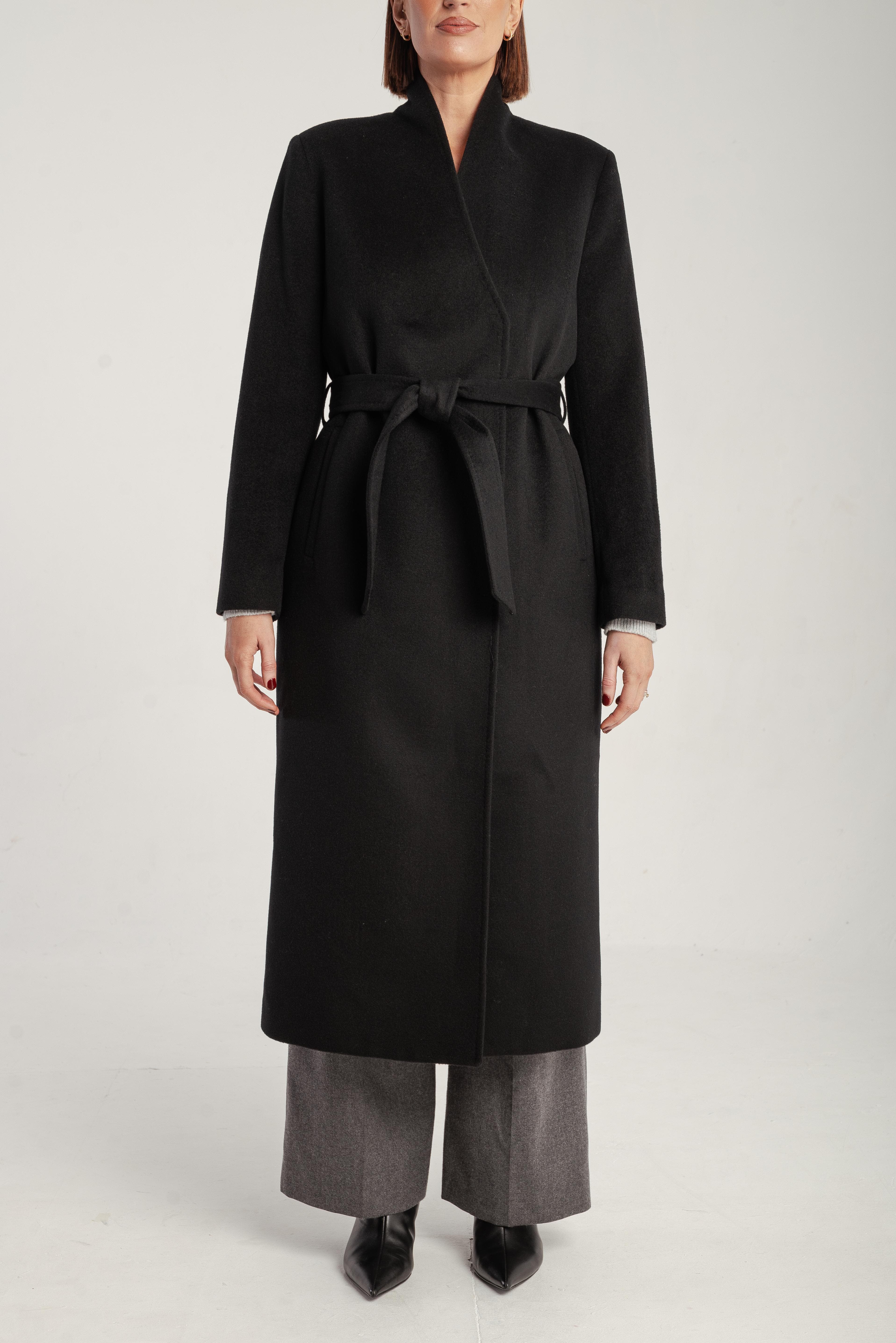 Cashmere Belted Long Coat