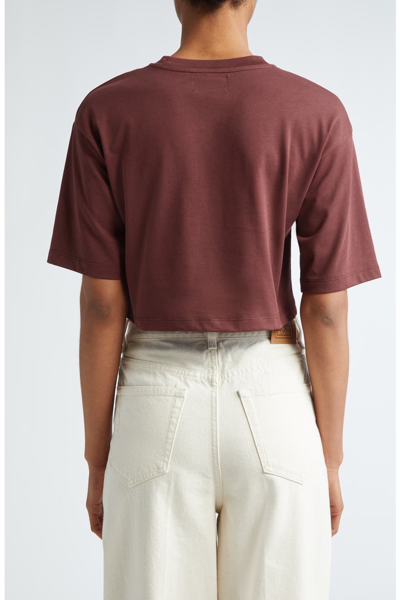 Gupo Crop Supima® Cotton T-Shirt, Alternate, color, MIDNIGHT BORDEAUX