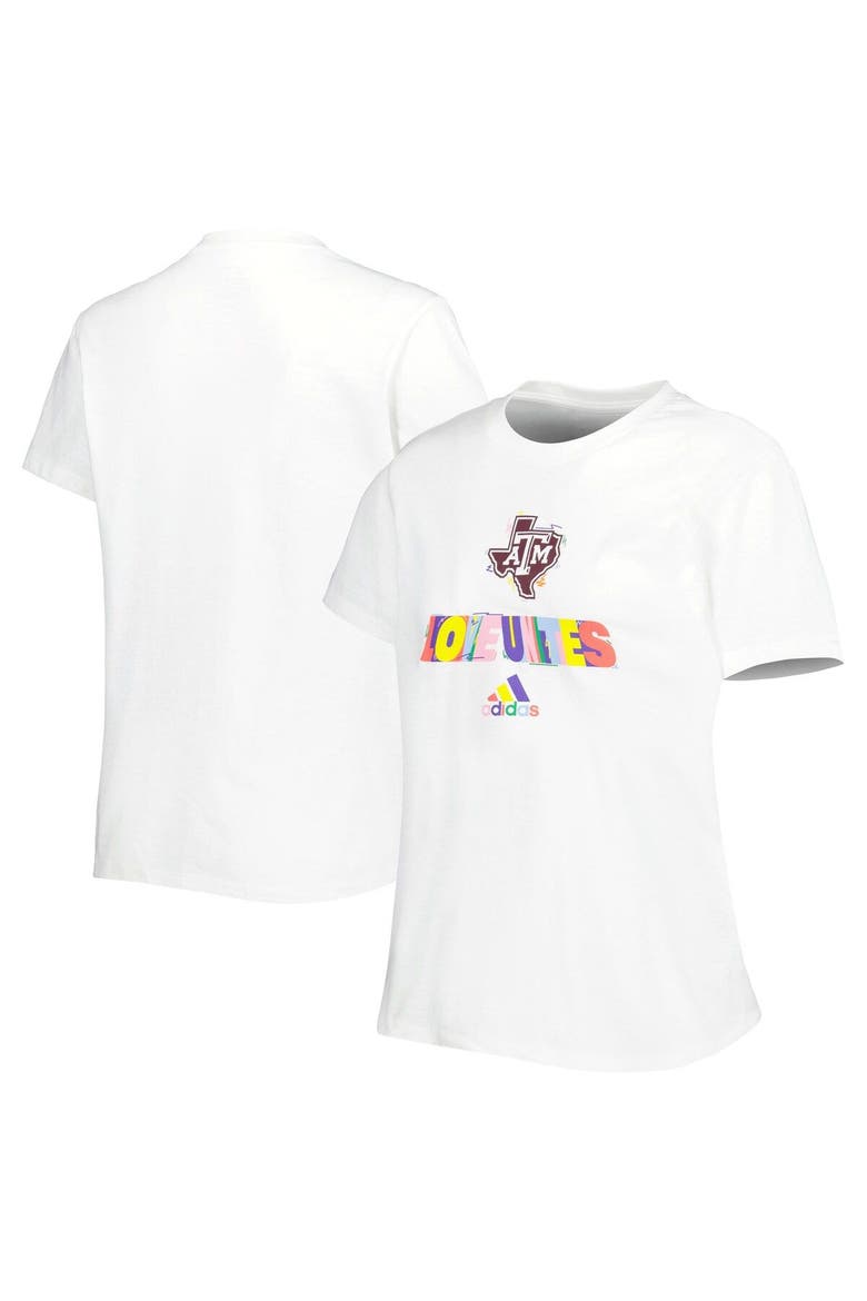 Women's adidas White Texas A&M Aggies Fresh Pride T-Shirt, Main, color, White