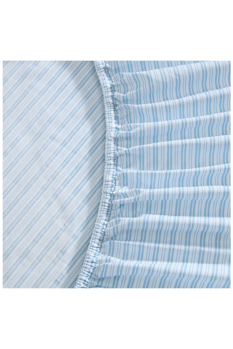 Bedford Stripe 200 Thread Count Cotton Sheet Set, Alternate, color, LIGHT BLUE