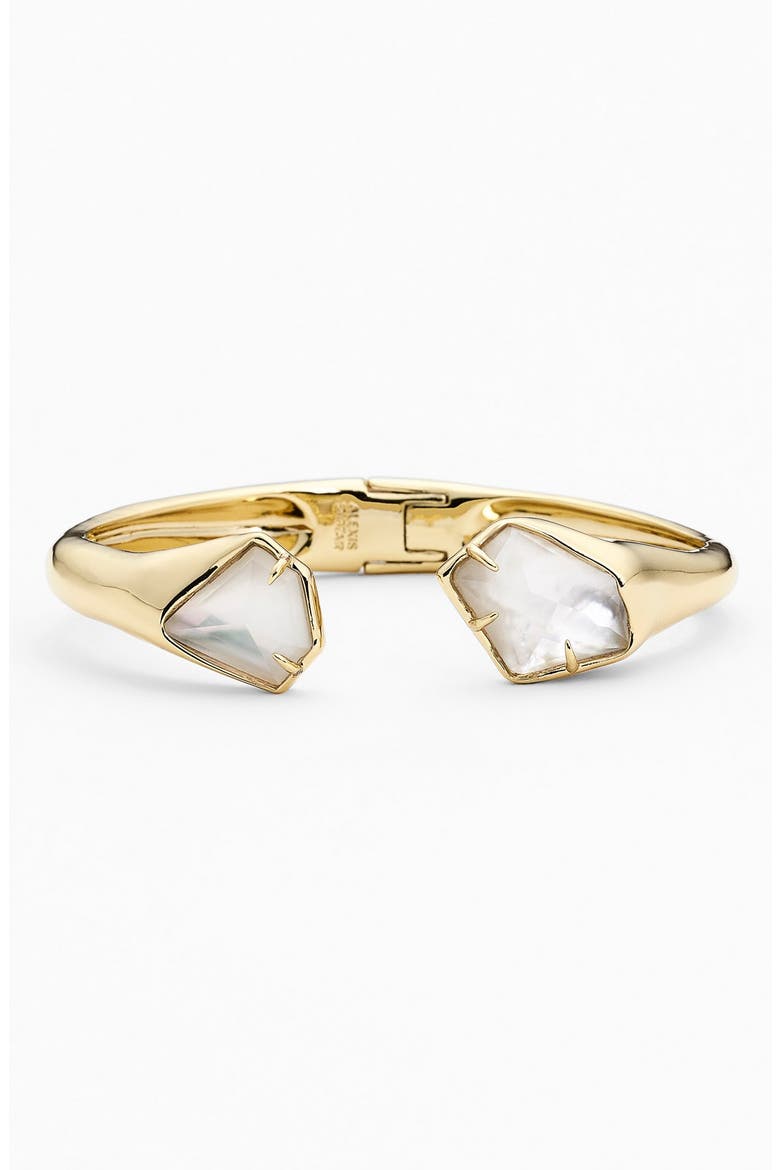 'Miss Havisham' Hinged Cuff, Main, color, GOLD/ MOTHER OF PEARL