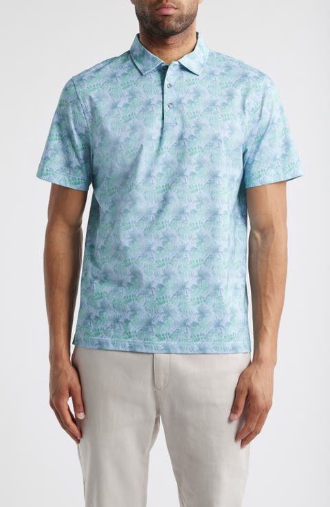Victor OoohCotton® Leaf Print Polo