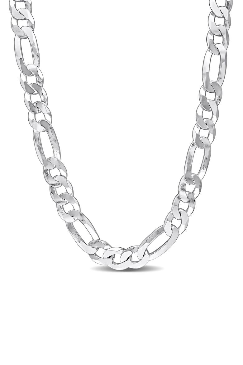 Men's Figaro Chain Necklace, Main, color, SILVER